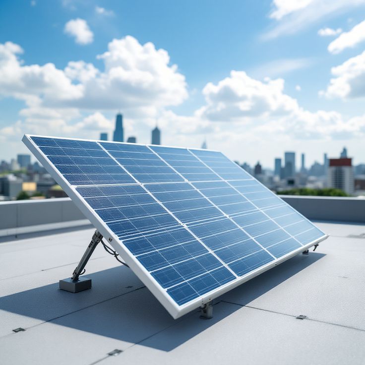 Especialistas em energia solar em Goiás desenvolvendo projeto fotovoltaico personalizado. - Painel solar instalado sobre cobertura residencial.